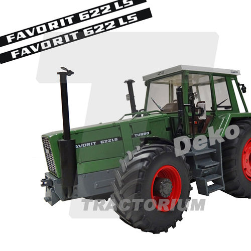 Tractorium Aufkleber Set 1025 Typ Fendt 600 LS (Favorit 620 LS - Favorit 626 LS) 1/32