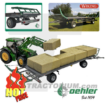 Wiking 7831 Oehler ZDK 120 B Two-axle Bale Trailer with 8 Square Bales 1/32