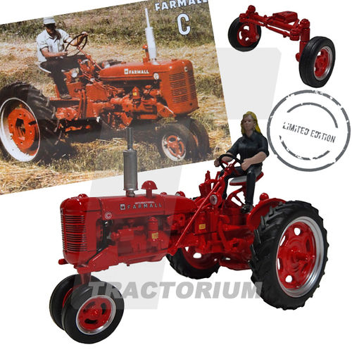 Replicagri 175 Farmall Super C 1953 with female Driver and Row Crop Kit Limited Edition 1/32