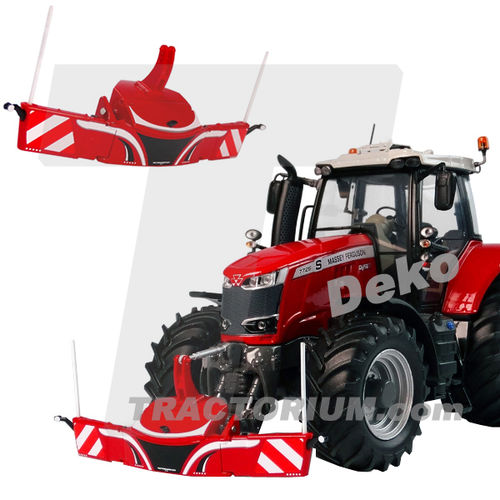 Universal Hobbies 6250 Tractorbumper Sicherheitsfrontgewicht 800 kg Massey Ferguson Style rot 1/32
