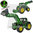 Tractorium Customs 1237 John Deere 6820 mit Frontlader, Frontbügel, Heckgewicht, Stoll Schaufel 1/32