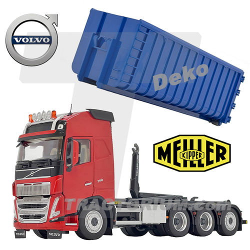 MarGe Models 2235-03 Volvo FH 5 Red with Meiller Hooklift 1/32