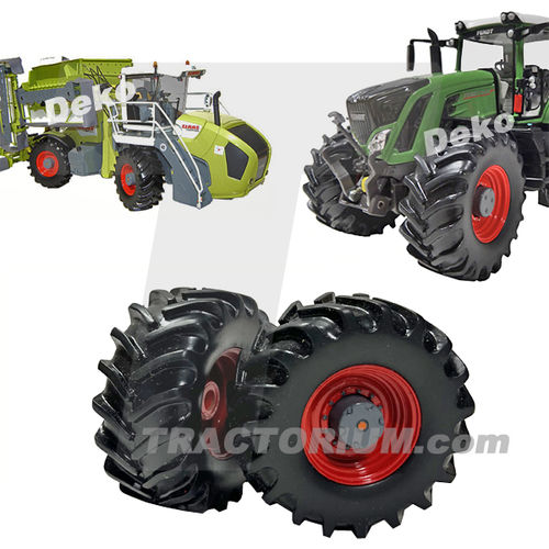 Tractorium Parts 1228 Universal Hobbies Wheels (2  Pieces) 2606 Claas Cougar 1/32